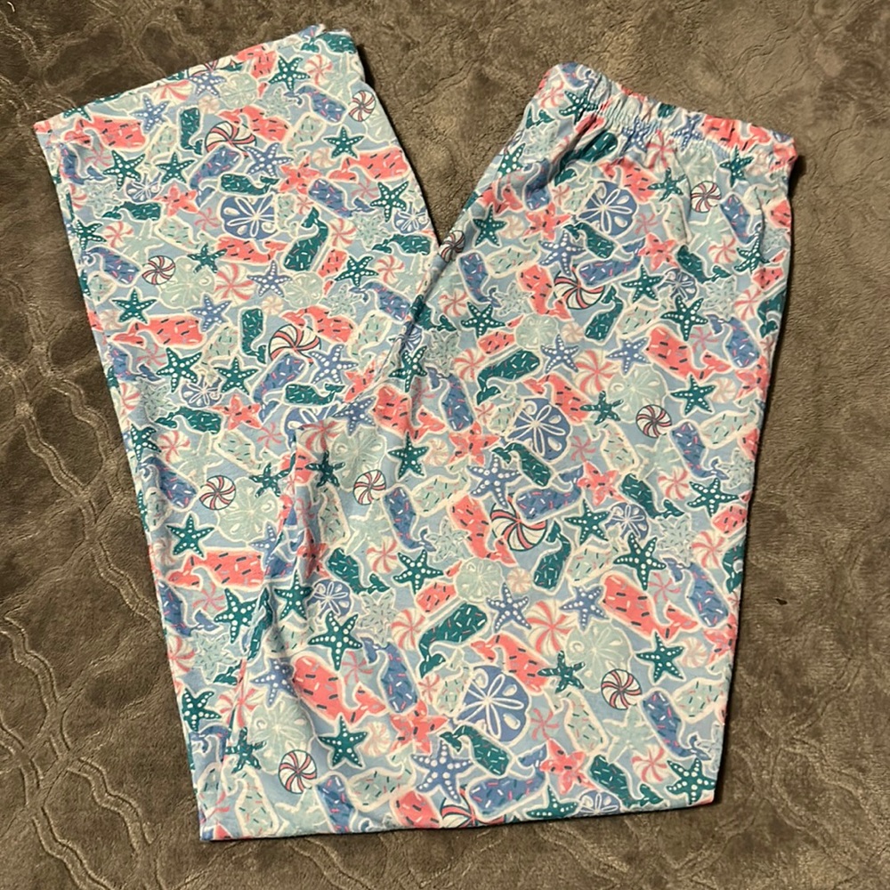 Girls Vineyard Vines Cookie whale Lounge pants/ PJ size L 14